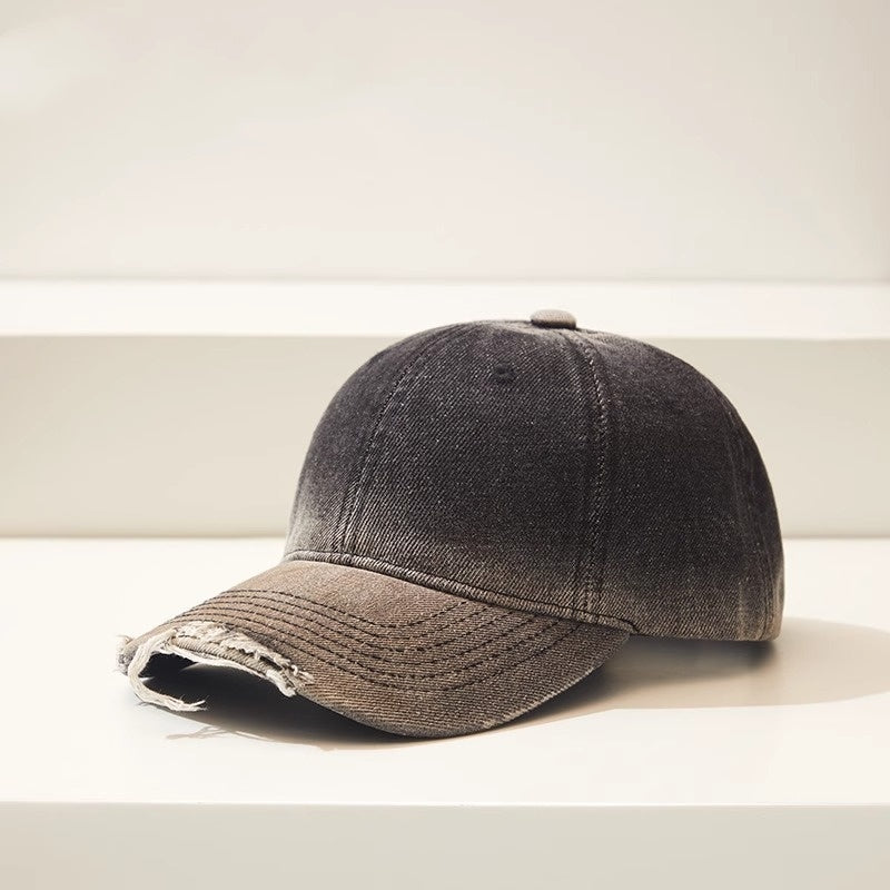Denim Casual All-match Ripped Baseball Cap