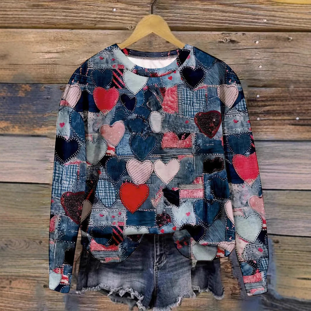 Leisure Fashion Long Sleeve Crew Neck Sweater