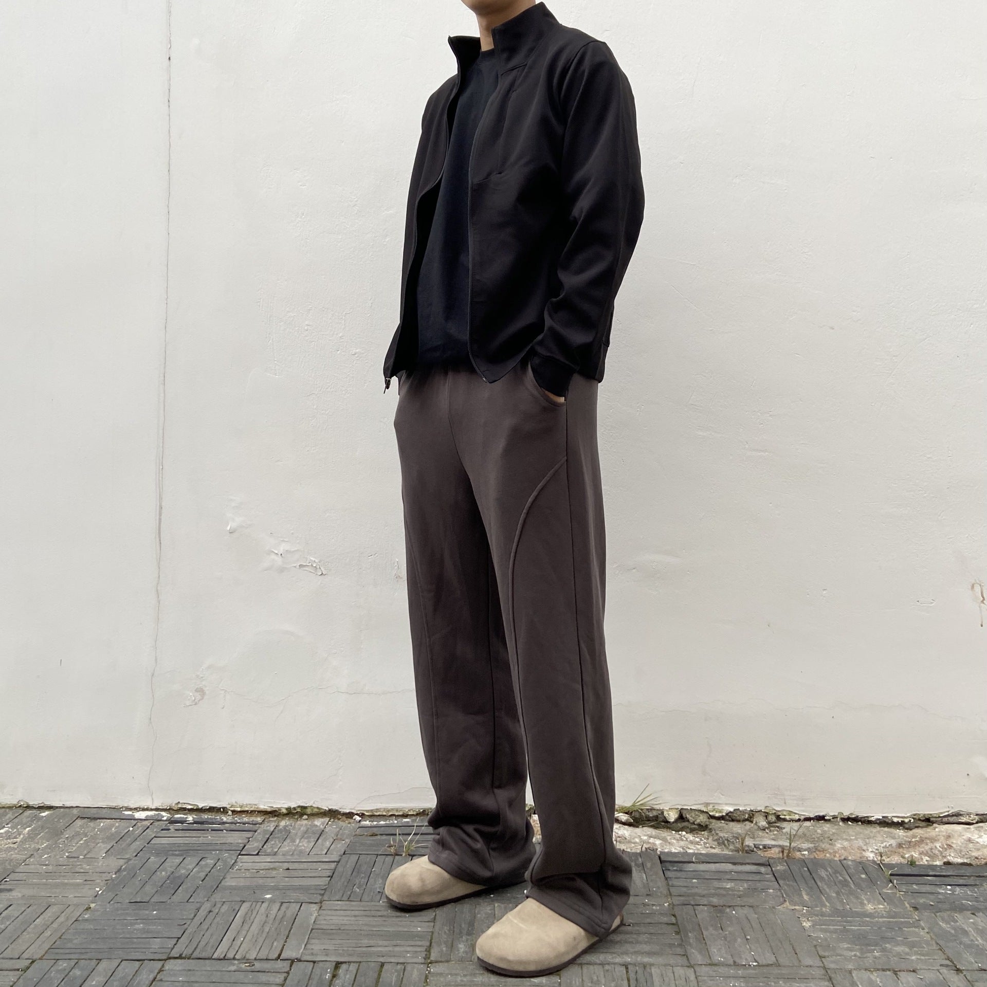 Soft Glutinous Stitching Sweatpants