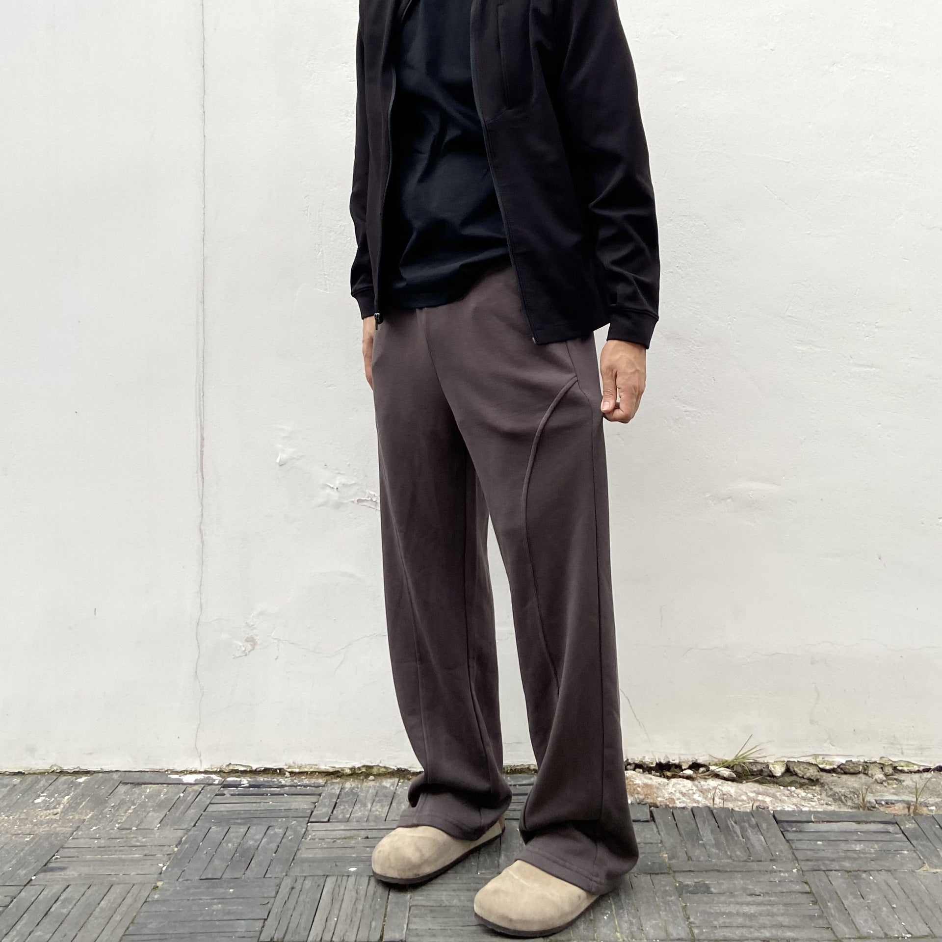 Soft Glutinous Stitching Sweatpants